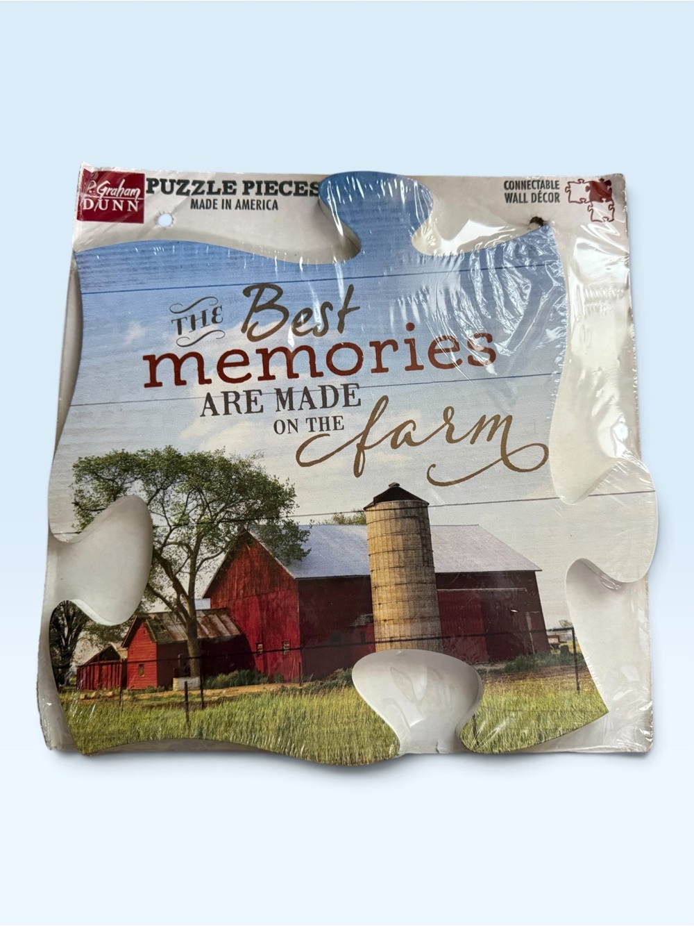 P. Graham Dunn Connectable Wall Décor Puzzle Piece Wooden Plaque